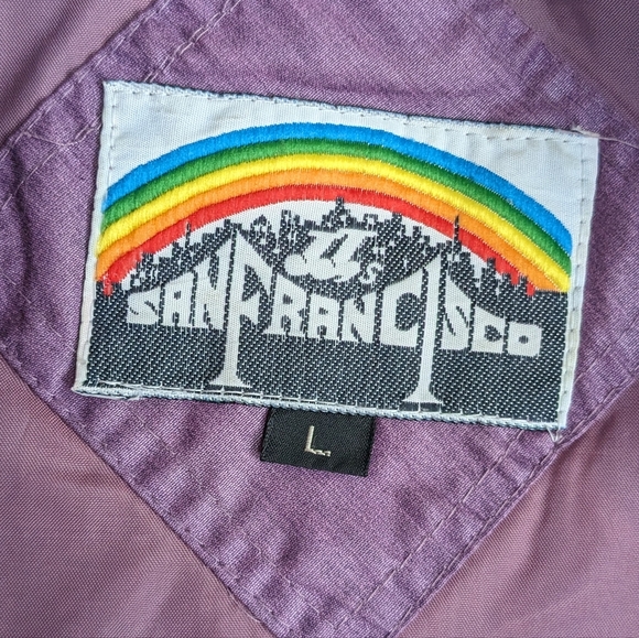 💜 JJ's San Francisco Vintage Purple Windbreaker / Bomber L - Picture 9 of 9